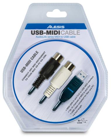 Alesis USB-MIDI Cable Series Between MIDI Instruments & Computer Cable