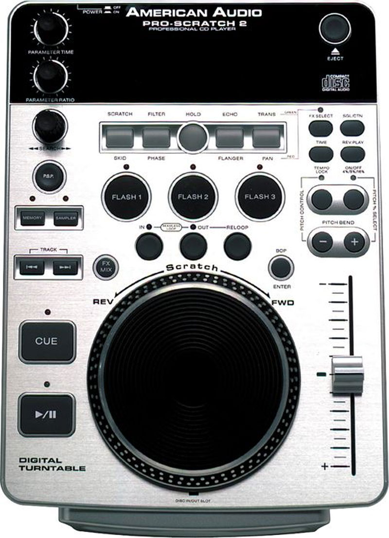 American DJ Pro Scratch 2 Professional DJ Digital CD Player with