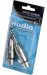 Accu Cable AXLRC3PMQF 2 Female XLR to to Male XLR 1/4" Audio Adapter