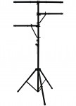 DJ or Band Portable Multi Arm T Bar Tripod 8 Fixture Par Can Lighting 12 Foot Height Stand