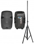 Pro Audio Pyle DJ PPHP123MU Powered 800 Watt MP3 USB 12" PA Speaker with Tripod Stand