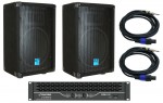 Pro Audio Pyle DJ PQA2100 Rack Mount 2100 Watt Amp Amplifier with Gemini GT-1004 Speakers & Cables