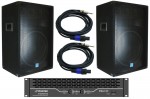 Pro Audio Pyle DJ PQA4100 Rack Mount 4100 Watt Amp Amplifier with Gemini GSM-1585 Speakers & Cables