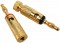 1 Red & 1 Black DJ PA Speaker or Home Audio 24K Gold Plated Wire Banana Plug Terminals