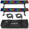 (2) Colorstrip Mini Color Wash Stage Bar Chauvet Lights with (2) DMX Cables & Arriba Transport Bag Combo