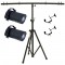 (2) Tri Gem LED Moonflower Dance Floor Effect American DJ Light with (2) Truss C Clamps & T-Bar Stand Combo