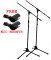 (2) Vocal Stage or Instrument Adjustable Height Boom Mic Microphone Tripod Stand FREE Mounts