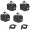 (4) CHS-25 SlimPAR 64 Can Chauvet Lights Travel Bag & (2) DMX Cables Package Combo
