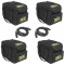 (4) CHS-SP4 Slim Par 38 56 64 Can Chauvet Lights Transport Bags Case with (2) DMX Cables Package Combo