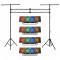 (4) DJ BANK Multi Color LED Chase Effect Chauvet Light with Portable Truss Chauvet Lighting System Combo
