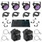 (4) Slim Par 56 Can Stage Wash LED Chauvet Light with (4) DMX Cables, (4) Safety Cables, (4) Clamps, (2) Arriba Bags & American DJ RGBW4C DMX Controller Combo