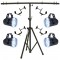 (4) Snap Shot LED Variable Speed Strobe Flashing American DJ Light with (4) Truss Clamps & Tripod T-Bar Stand Combo