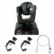 American DJ ACCU SPOT 300 DMX Moving Yoke Light Effect with Safety Harness and 2 Truss Mounting Clamps