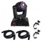 American DJ ACCU SPOT HYBRID 250 18 LEDs Moving Head Lighting Effect with 2 DMX Cables and 2 Truss Mounting Clamps