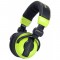 American DJ HP550 Lime Pro High-Powered Foldable Headphones with Mini Jack Connection