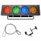 BANK Multi Color LED Chase Effect Chauvet Light with Mounting Clamp & Safety Cable Package Combo
