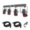 Chauvet DJ 4Play Light Bar 4 LED Moonflowers Fixture with 2 15-Foot DMX Cables and Truss Mounting Clamp