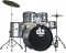 Ddrum D2 BS Complete 5 Piece Brushed Silver Color Drum Set with Chrome Oval Lugs