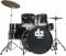 Ddrum D2 MB 5-Piece Complete Midnight Black Color Drumset Package for Beginners