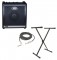 Electronic Keyboard Peavey KB3 Combo 60W Amp 12" Speaker with X-Brace Stand & 1/4" Jack Cable