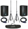 Gemini GT-1504 (2) Pro Audio DJ 15" Passive 1400 Watt PA Speaker / Monitor Pair with Tripod Stands & Cables