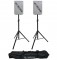 Harmony Audio HA-DSBG Pro Audio DJ (2) Portable Tripod Speaker Stand Pair & Transport Bag