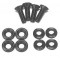 Peavey Black Rack Mount Screw Kit with Nylon Shielding and Counter-Sunk Washers