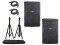 Peavey Pro Audio (2) PVXP10 Pro Audio Powered 400 Watt 10" Full Range PA Speaker with Tripod Stands & XLR Cables