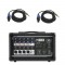 Peavey Pro Audio PVI 5300 Pro Audio 5 Channel Powered 200 Watt Mixer with (2) Speakon to 1/4" Speaker Cables Package
