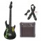 Peavey Pro Audio Rockmaster 3/4 Student Marvel Hulk Beginner Electric Guitar with Cable, Picks, Strap & Audition Amp