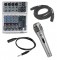 Pro Audio Peavey PV6 USB Compact USB 6 Channel Audio Mixer with PDMIK1 Microphone & XLR Cable