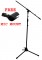 Vocal Stage or Instrument Adjustable Height Boom Mic Microphone Tripod Stand FREE Mount