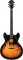 Washburn HB30TSK Hollowbody Electric Guitar Maple Neck Tobacco Sunburst Finish